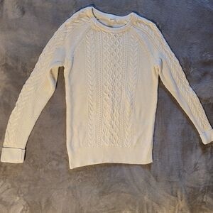 Gap White Cable-Knit Sweater, Size M